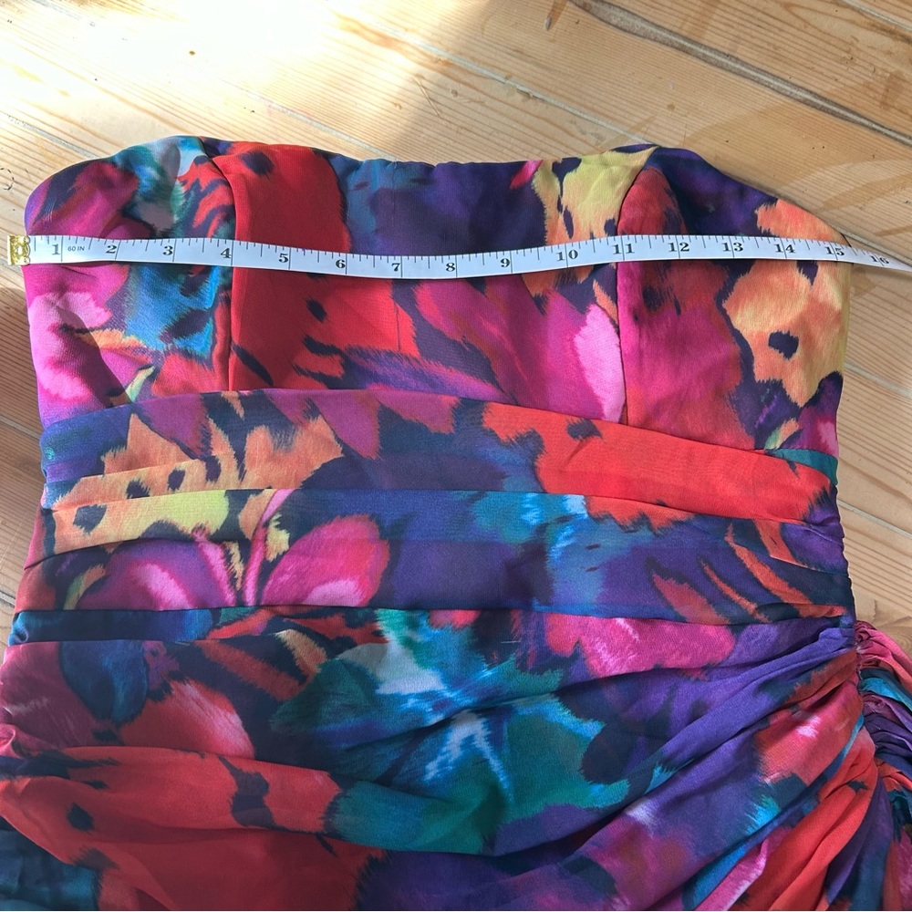 Lulus Uncommon Aesthetic Black Floral Strapless Bodycon Midi Dress - Picture 3 of 13